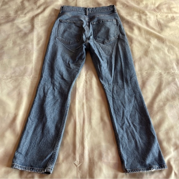 Agolde- Riley High Rise Straight Crop Jeans in Light Wash Whiplash Size 27 - Picture 6 of 10